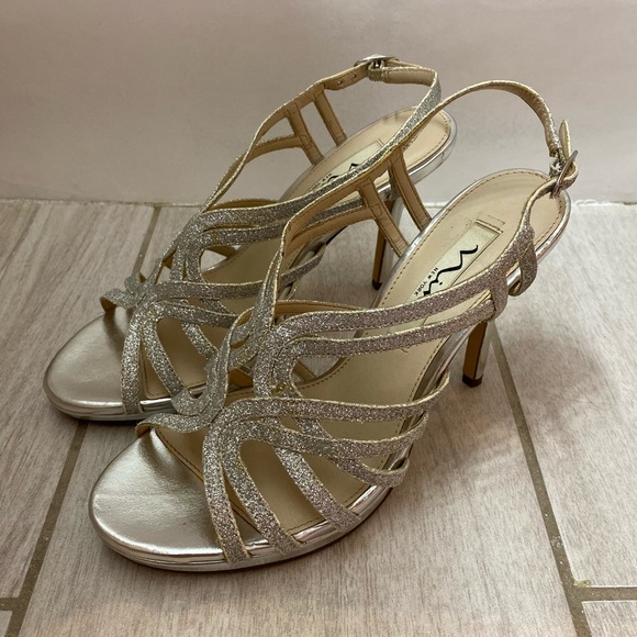 Nina Shoes - ✨Glinda🪄 Elegant Silver Strappy Heels